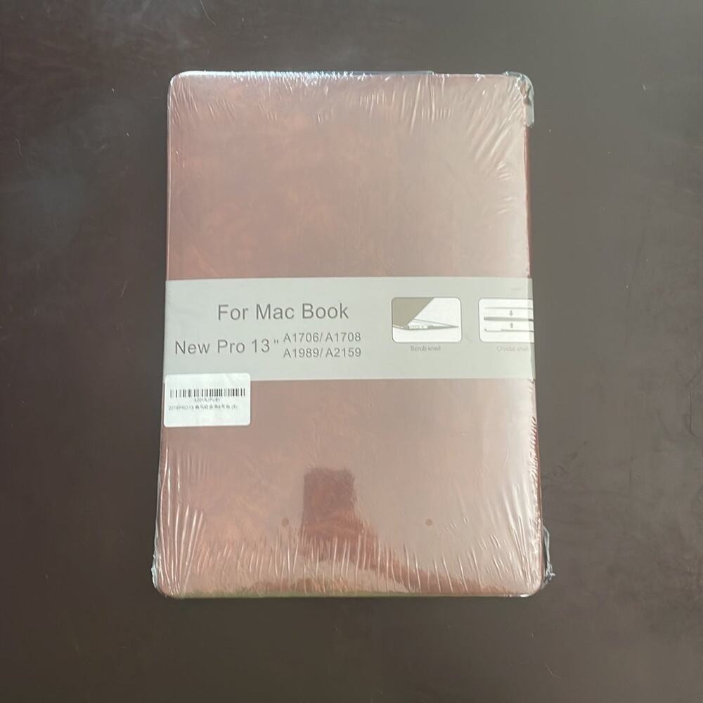 MacBook New Pro 13” 2016-2020 brown leather design hardshell case